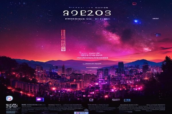 星空影视2026暑期片单发布现场，多部高分大片海报并排展示，玫红色主题背景灯光绚丽